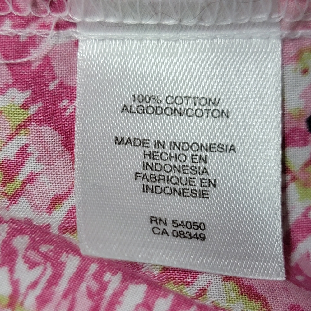 Jones New York Signature Pink Multicolored Button Down Blouse Women's Size XL - Picture 5 of 9